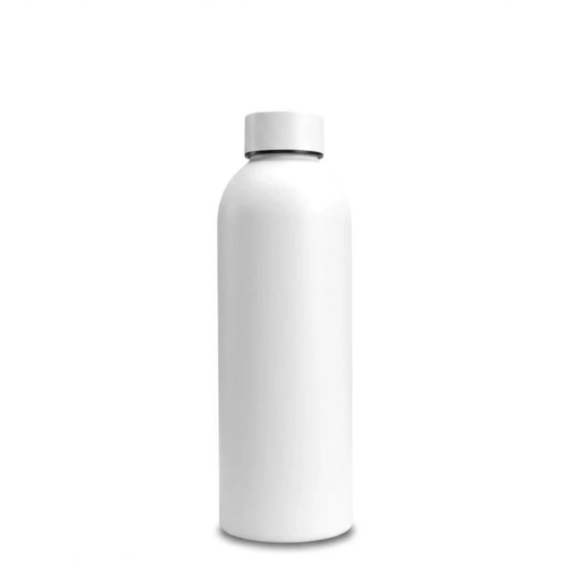 Gourde isotherme blanche 500 ml — Inox double paroi