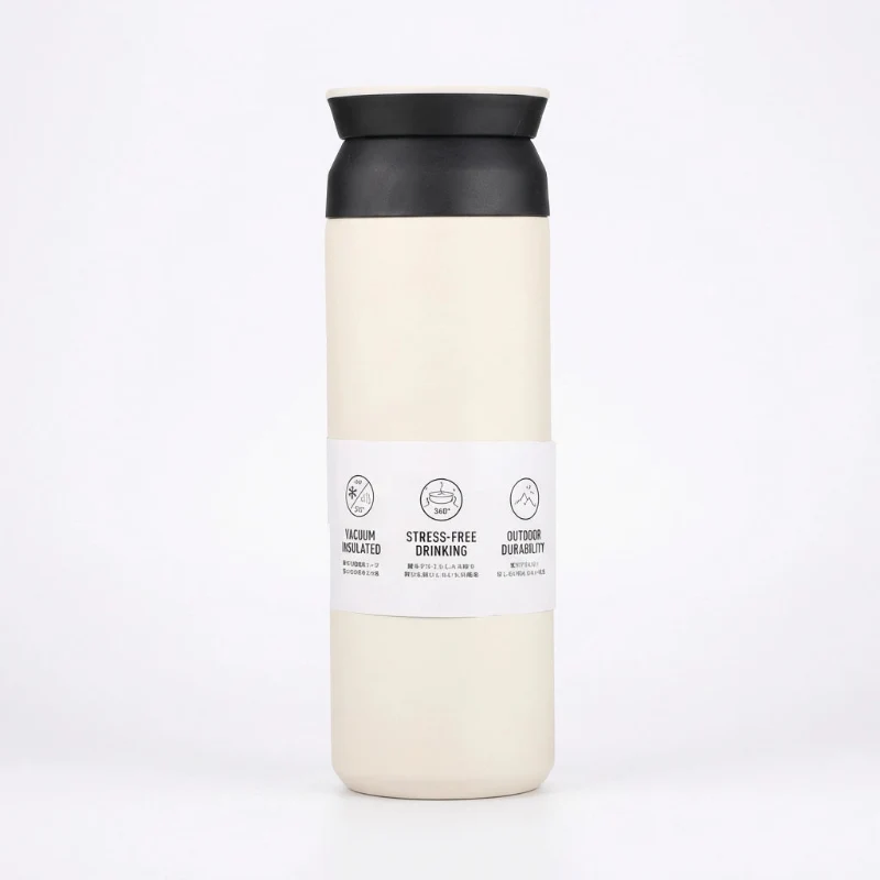 Gourde Isotherme 350ml Blanc Contenant Nomade — Thermos Inox Large Ouverture