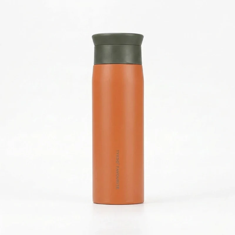 Gourde Isotherme 350ml Orange Design Minimaliste — Thermos Inox Mat