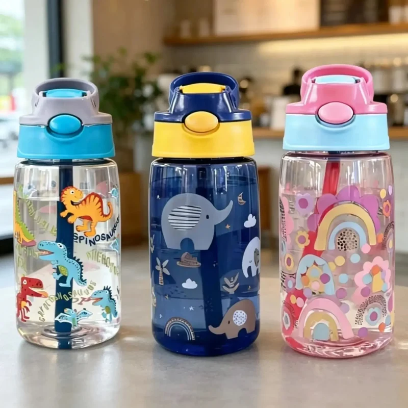 Gourde Enfant Transparente Motif Animaux 480ml