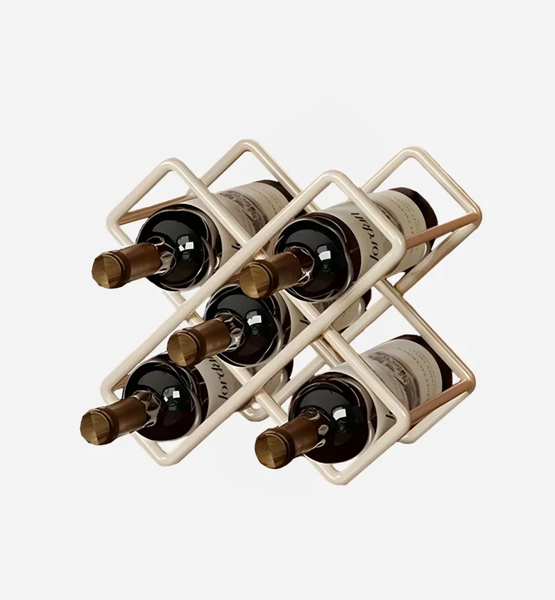 Range bouteilles en métal blanc