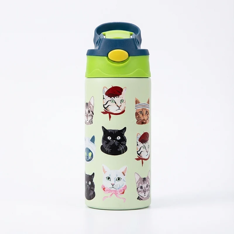 Gourde Isotherme 350ml Dessin Animé — Thermos Scolaire Inox Fille et Garçon