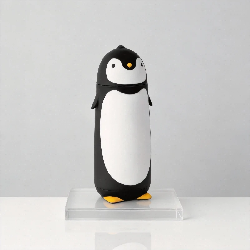 Gourde Isotherme Pingouin Enfant — Thermos Inox Design Animal Mignon