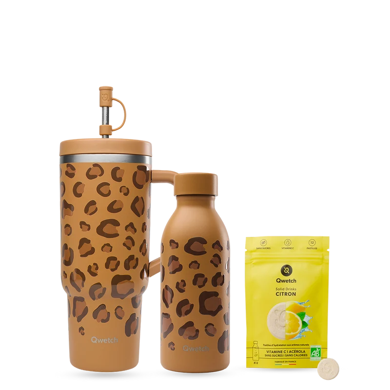 Kit Solid Drinks Citron - Travel Cup & Bouteille Icon Wild Camel