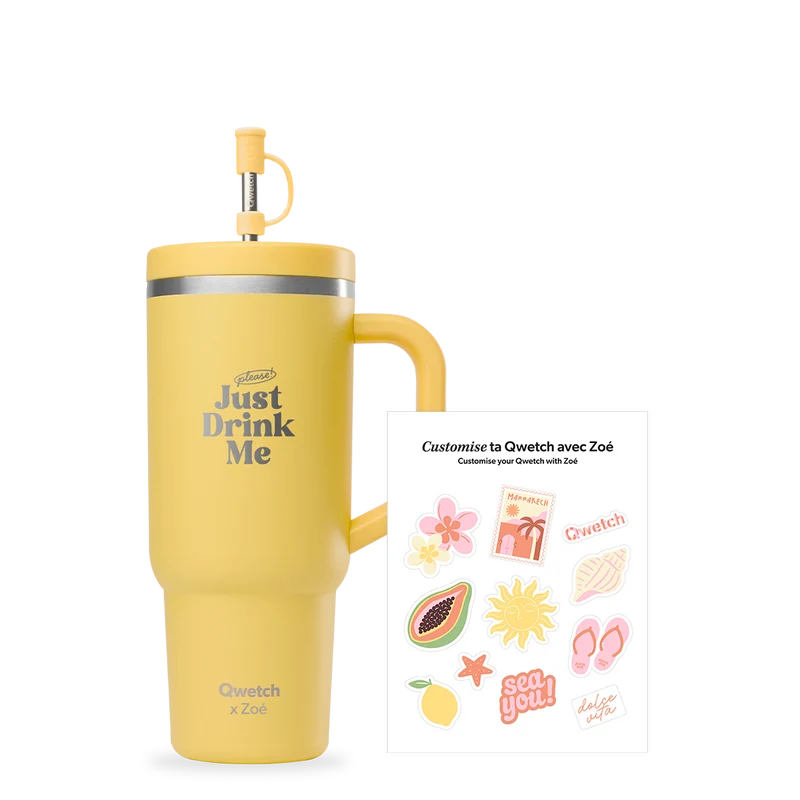 Travel Cup & Stickers x Juste Zoé - Citron