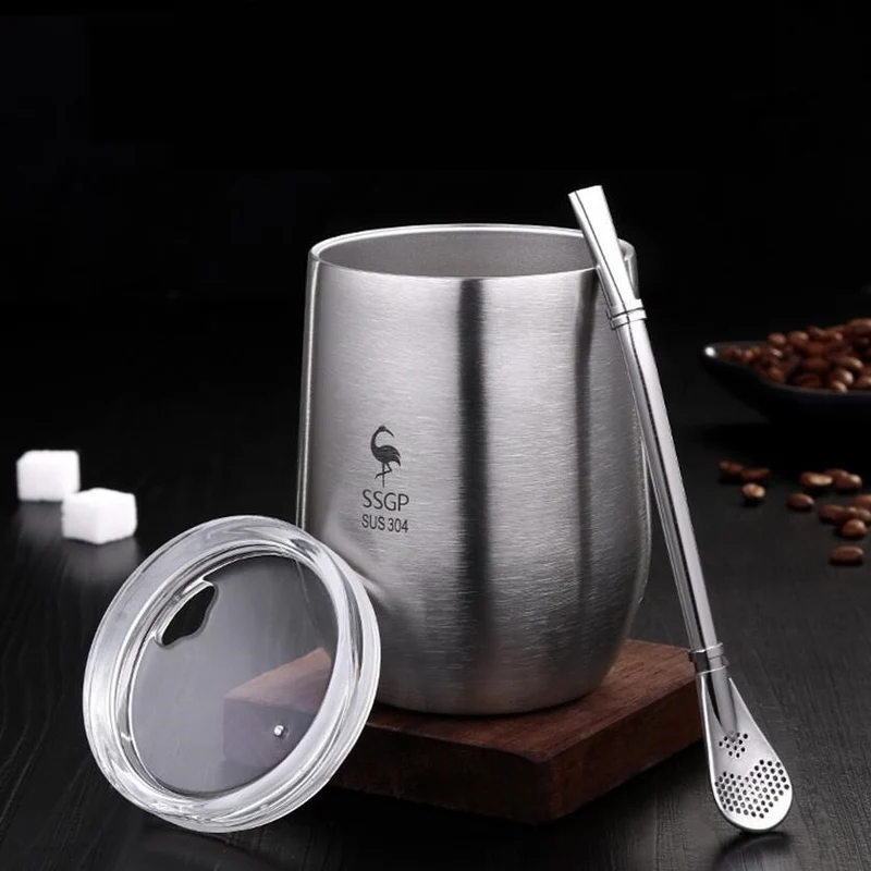 Calebasse Maté et Bombilla Inox 370ml