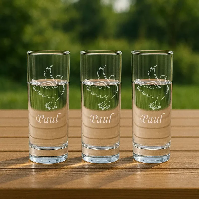 Verre à eau Personnalisable, Collection "Colombe"