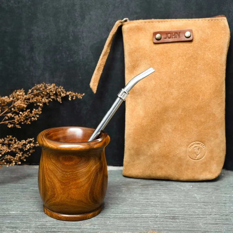 Wooden Mate Cup + Yerba Mate Container