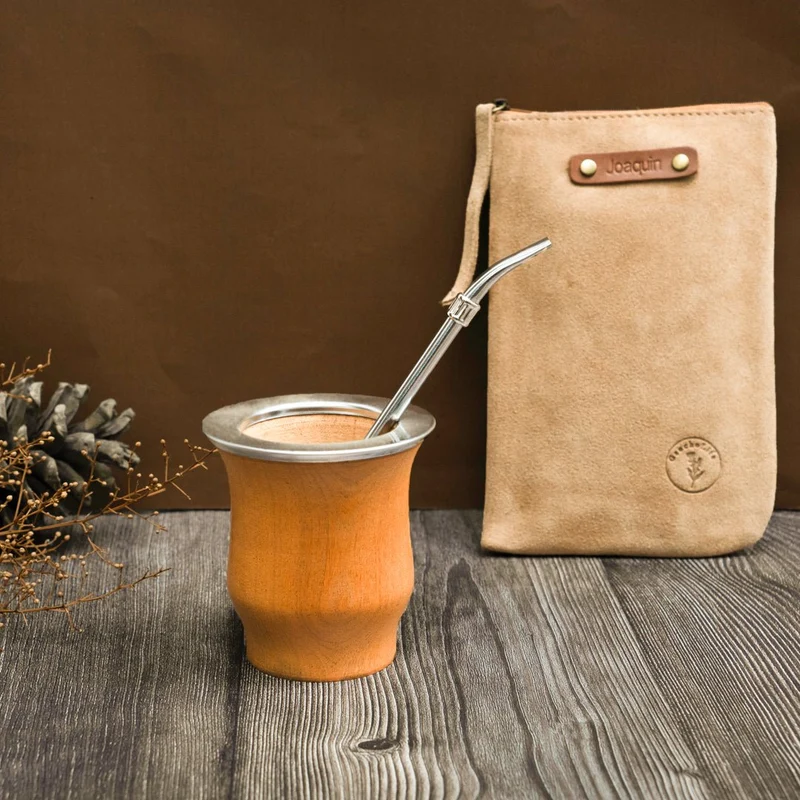 Wooden Mate Cup + Yerba Mate Container