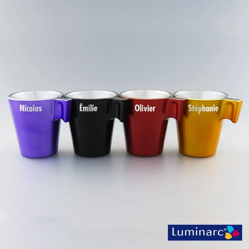 Set de 4 tasses Luminarc en Verre Personnalisées