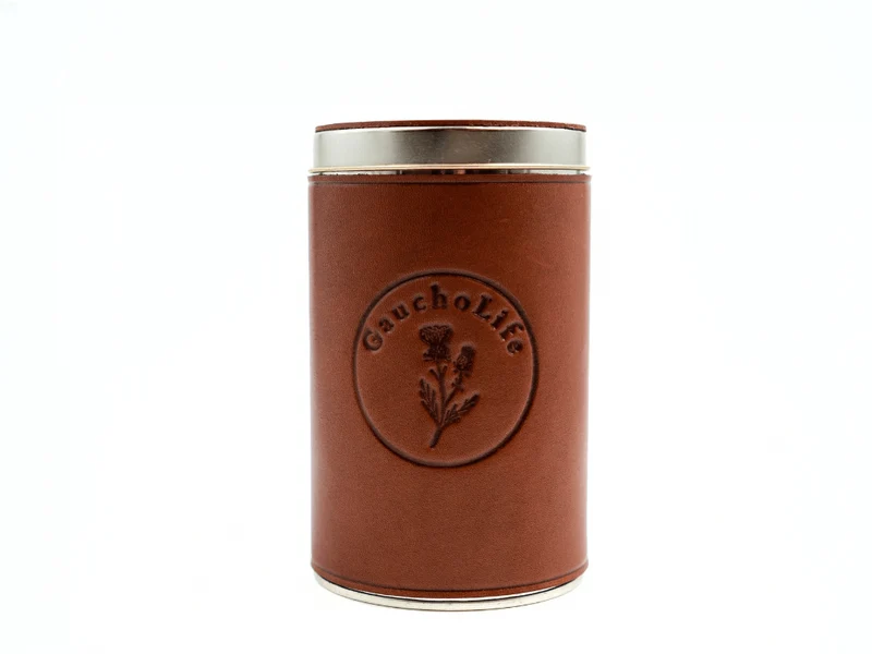 Tan Yerba Mate Container