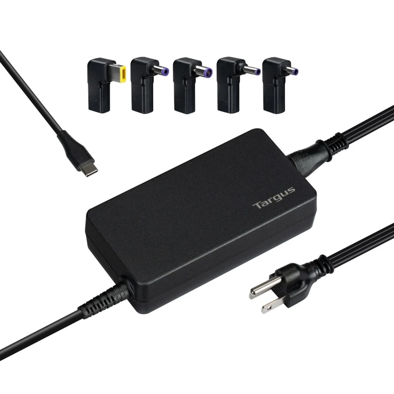 Targus 100 W AC Universal USB-C & Legacy Laptop Charger with 5 Tips