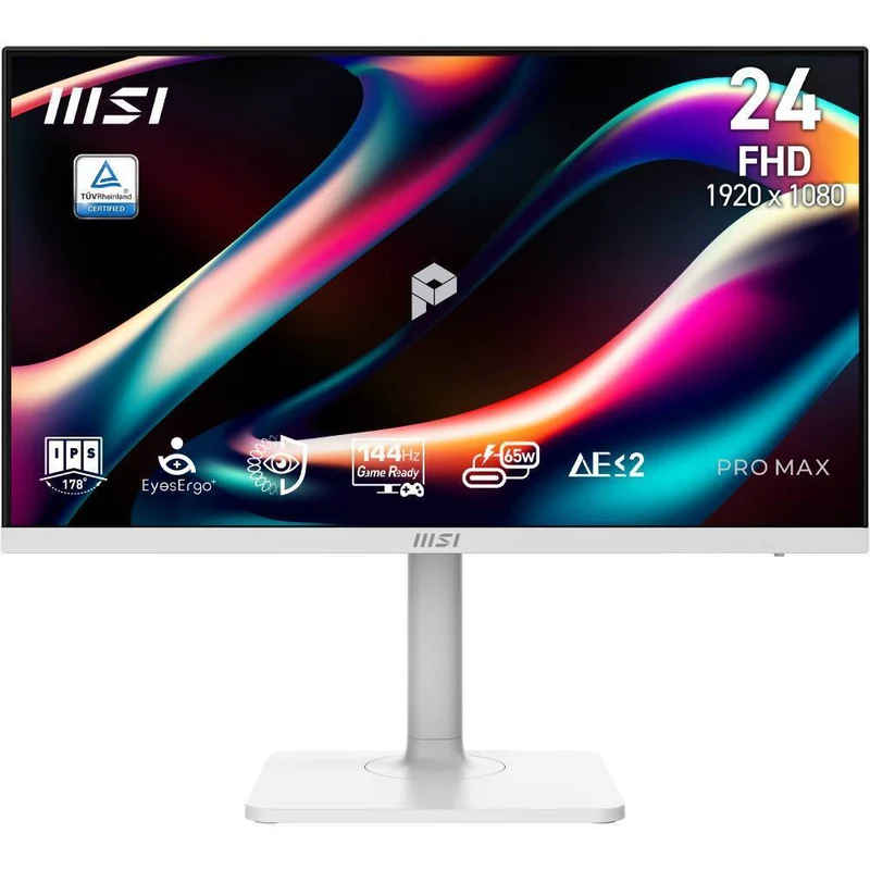MSI Pro MAX 241PHW E14 24" FHD IPS 144Hz USB-C w/65W PD Home Office Monitor