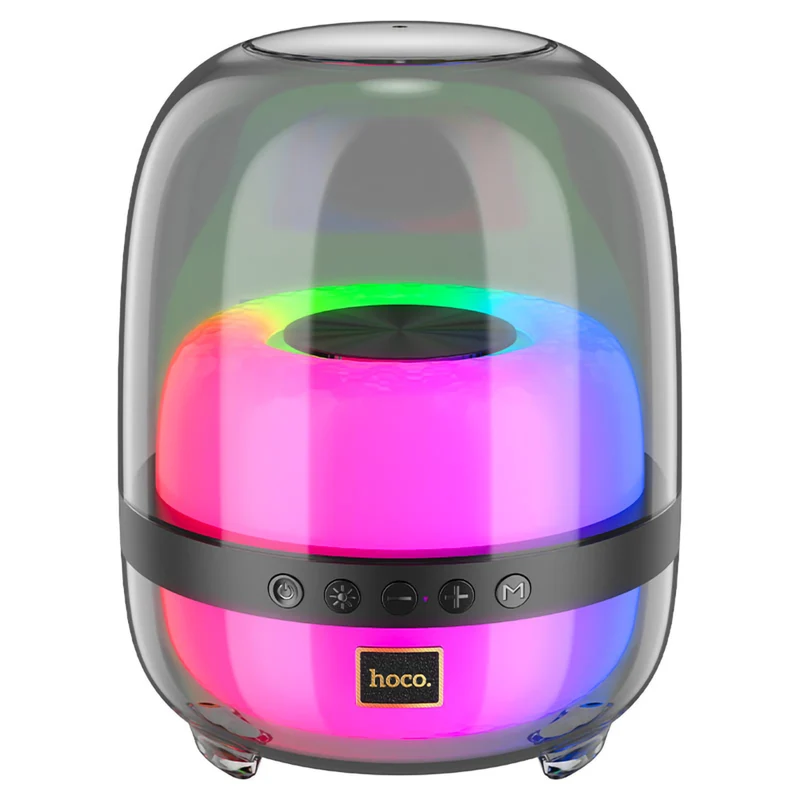 HOCO - Enceinte Bluetooth Sans Fil Crystal à Couleurs Changeantes