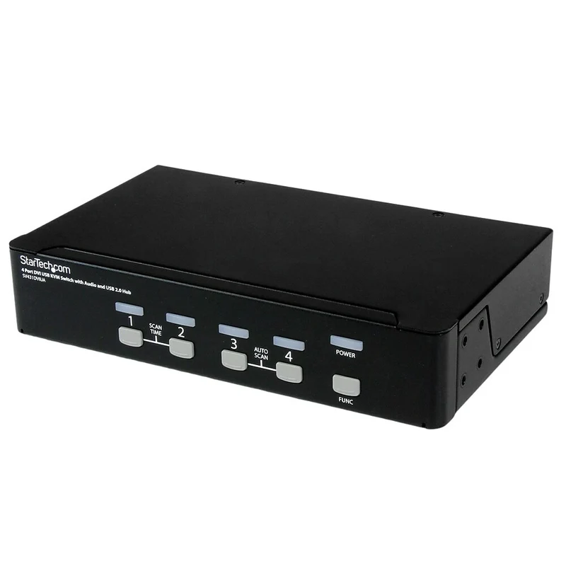 StarTech Commutateur KVM USB DVI avec concentrateur audio et USB 2.0, 4 ports