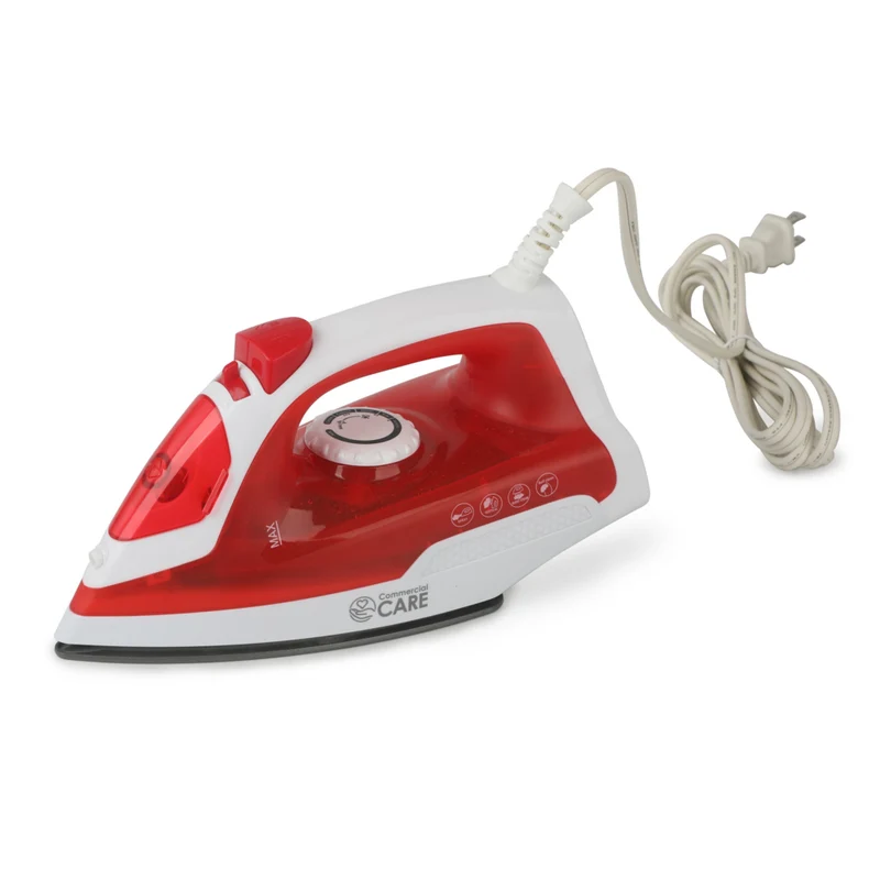Commercial Care Clothing Steam Iron - Red