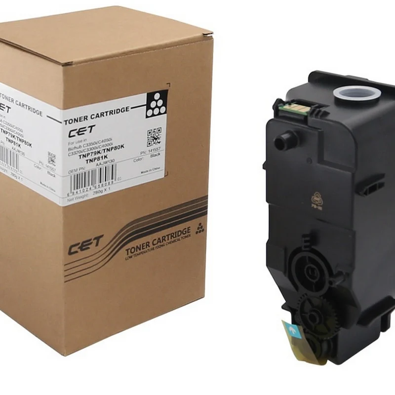 CET Konica Minolta Bizhub C3300i/3320i/3351i/4001i/4050i TNP79K/TNP80K/TNP81K Toner Cartridge - Standard Yield - Black