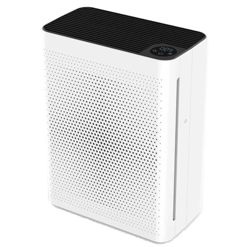 Aluratek - Purificateur d’air True HEPA H13 avec moniteur PM2.5 - pour 260 pieds carrés. Chambres - Noir