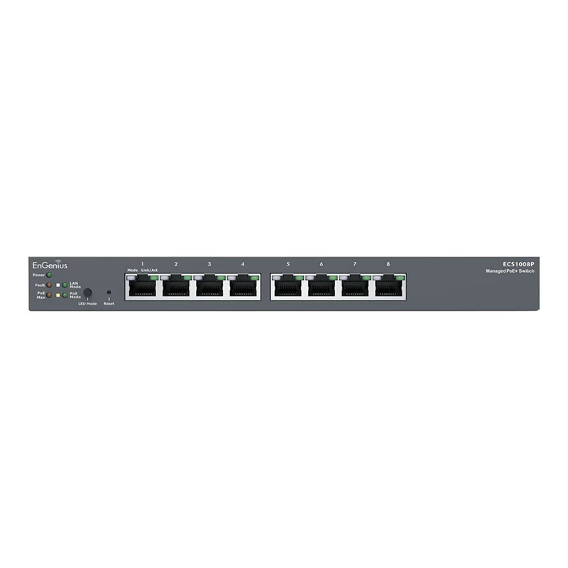 EnGenius - Commutateur PoE 8 ports Gigabit 55 W géré par Cloud