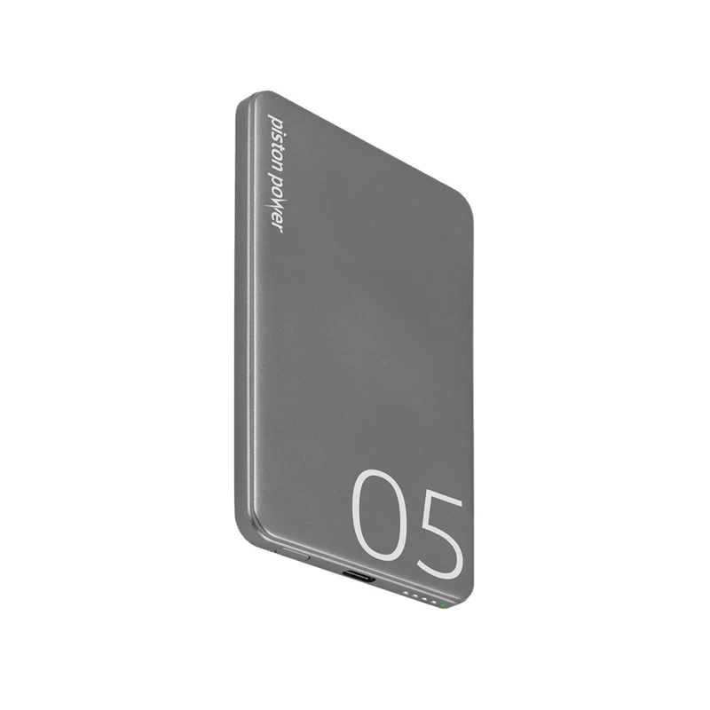 LOGiiX Piston Power 5000 mAh Banque d'alimentation en aluminium - Gris graphite