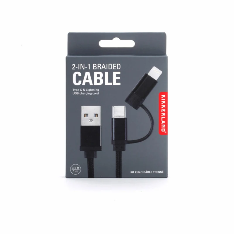Kikkerland 2-in-1 Charging Cord