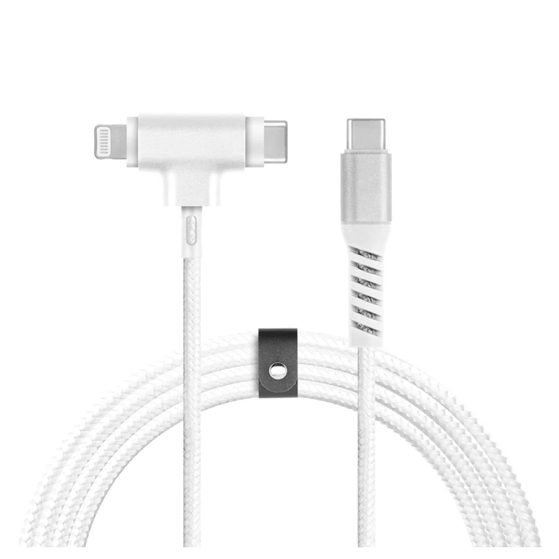 LOGiiX - Piston Connect Duo USB Type-C vers USB Type-C/Lightning - Blanc