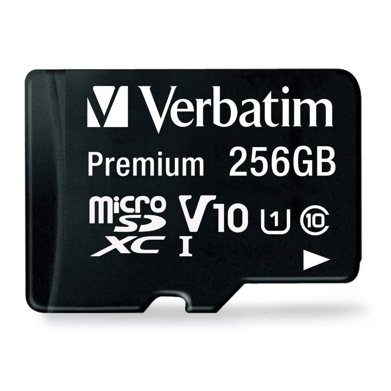 Verbatim 256GB Premium microSDXC Memory Card with Adapter - UHS-I V10 U1 Class 10