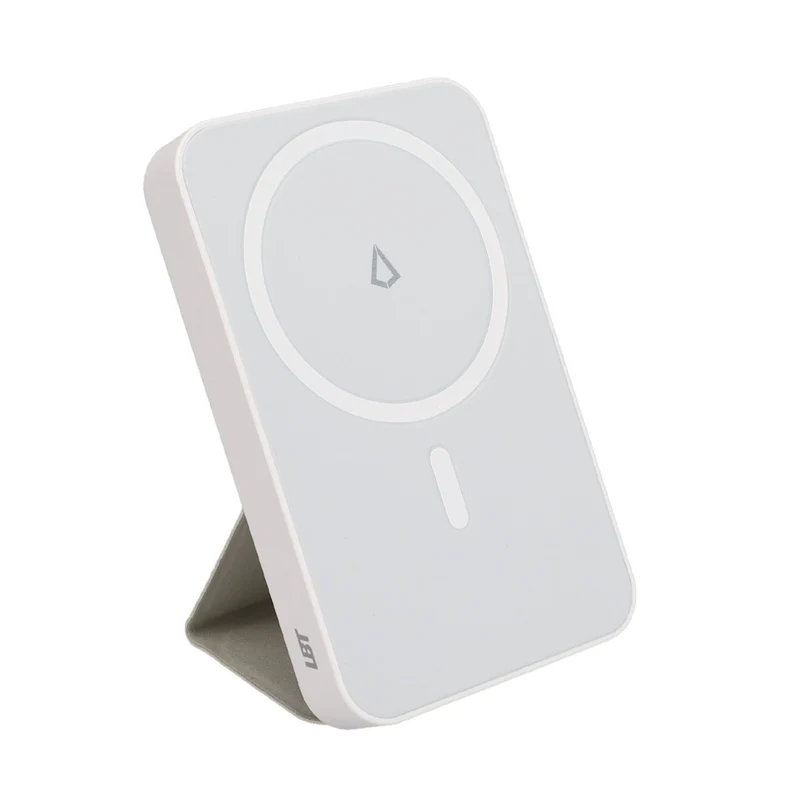 LBT Mag Stream Magnetic Charging 5,000 mAH Power Bank - White