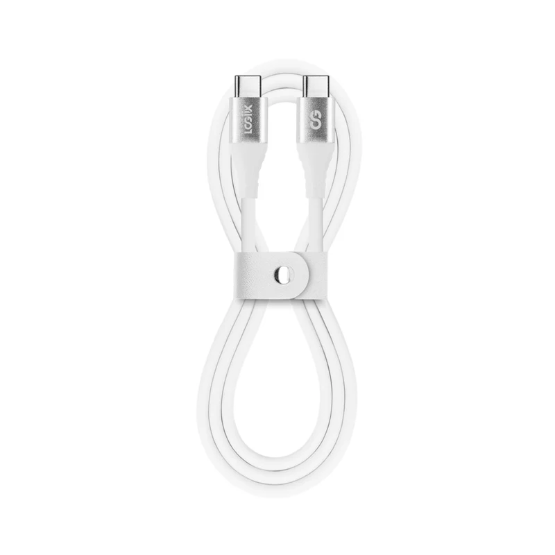 LOGiiX Vibrance Silicone Cable USB-C to USB-C - White