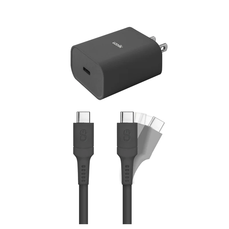 LOGiiX - Kit de chargement essentiel pour appareils USB-C - Noir