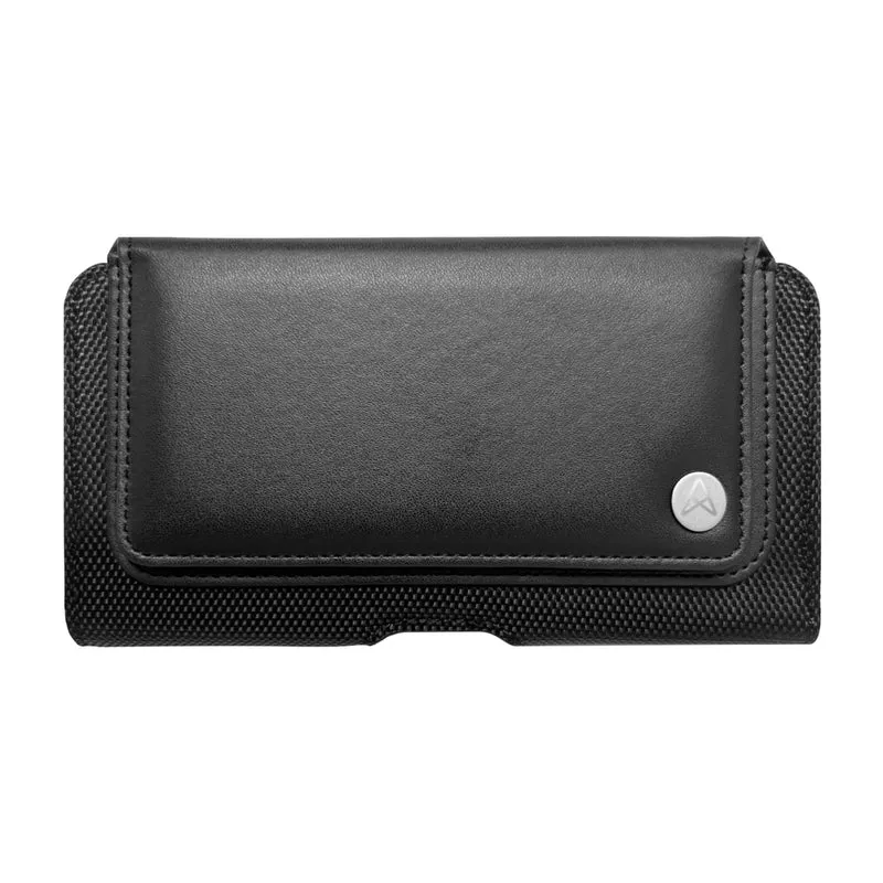 AXS Universal Leather Phone Pouch with Belt Clip - Medium