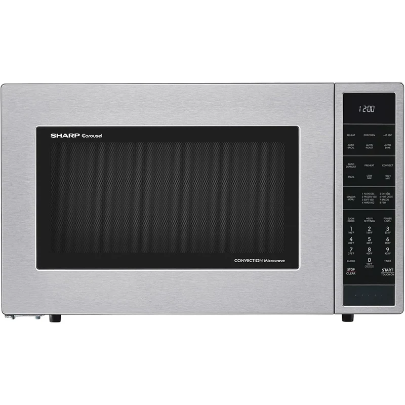 Sharp 1.5 cu. ft. 900W Stainless Steel Convection Microwave Oven - Black