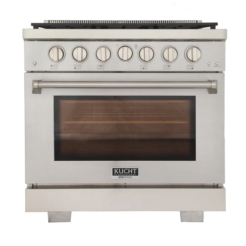 Kucht - 36 po Série KFX-X Cuisinière Pro Style au gaz naturel - Acier inoxydable