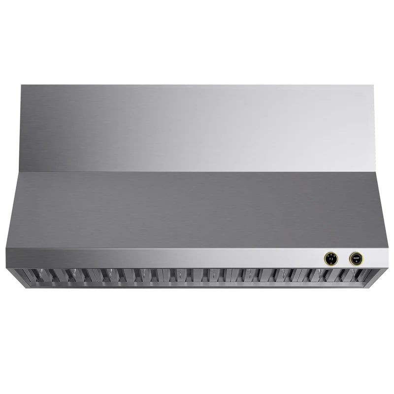 KUCHT KRH600-GL-C 60 po Hotte murale - avec commandes numériques - 1200 CFM - Acier inoxydable/Or