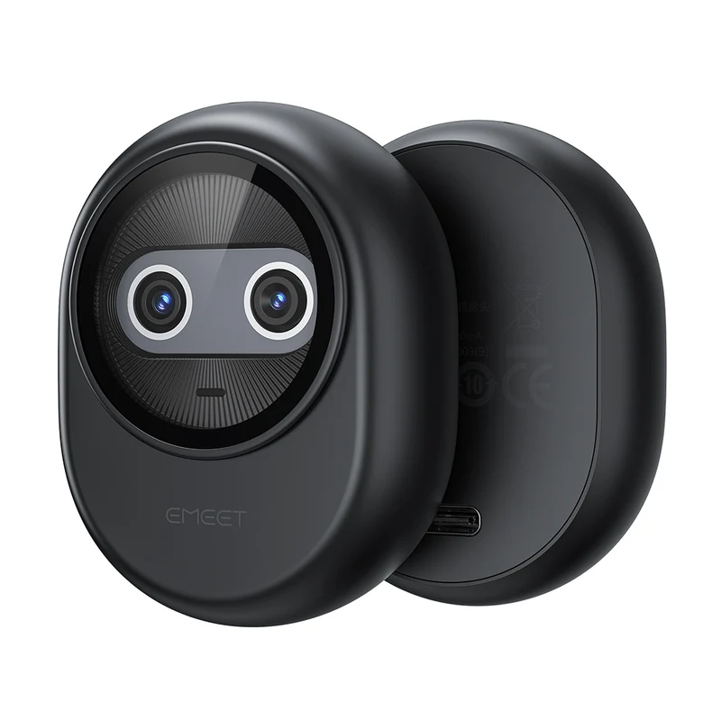 EMEET Piko Dual-Lens 4K Webcam with AI Autofocus - Black