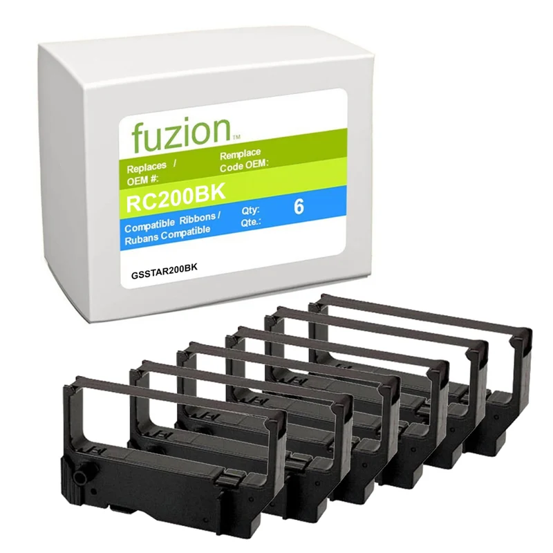 Fuzion - Star SP200/212/242 Ruban d'imprimante Compatible - Noir