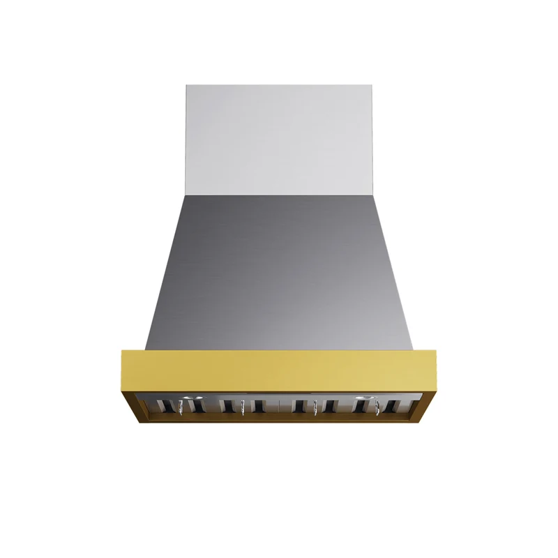 KUCHT KRH30SG 30" 900 CFM Wall Mounted Range Hood - Stainless Steel/Gold
