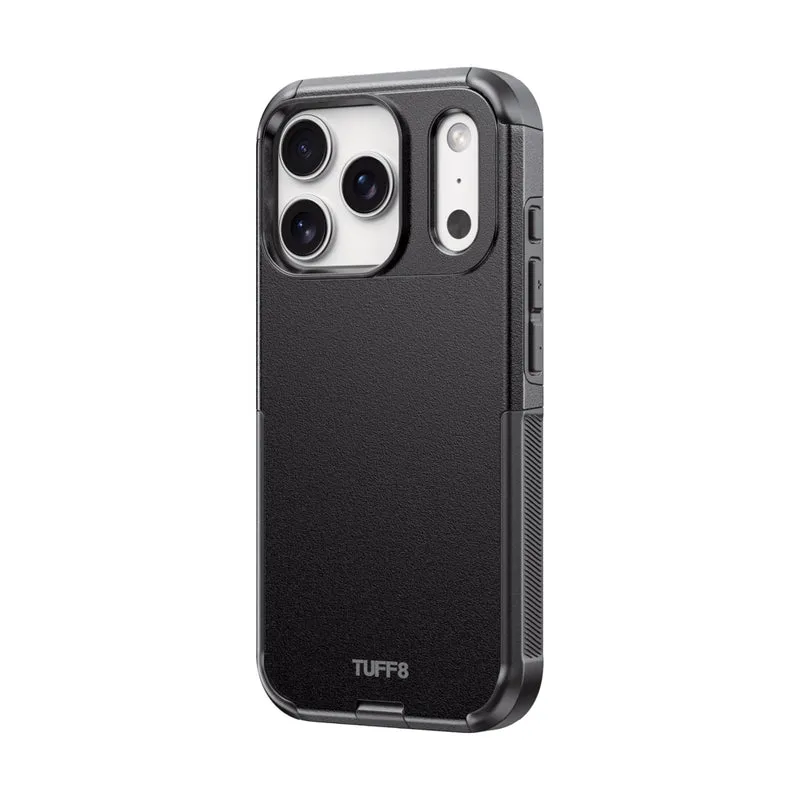 TUFF8 Impact Dual-layer Rugged Case for iPhone 17 Pro - Black