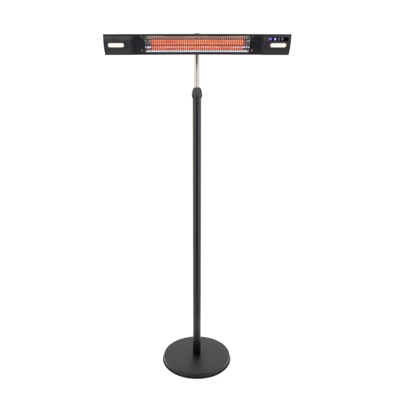 EnerG+ 1500-Watt Floorstanding Infrared Electric Patio Heater with LED and Remote