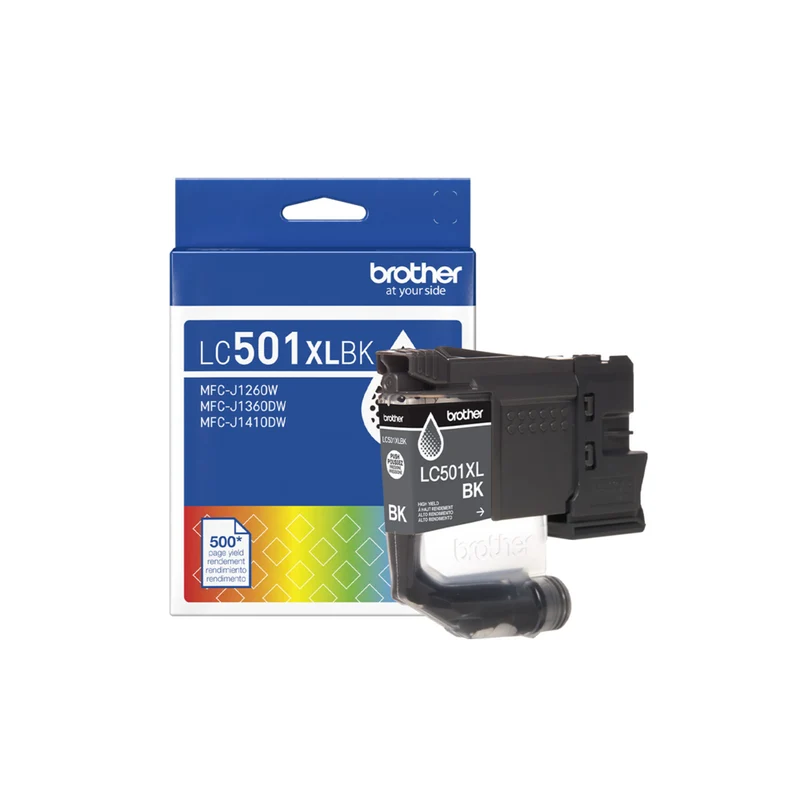 Brother - LC501XLBKS Cartouche d’encre noire authentique à haut rendement