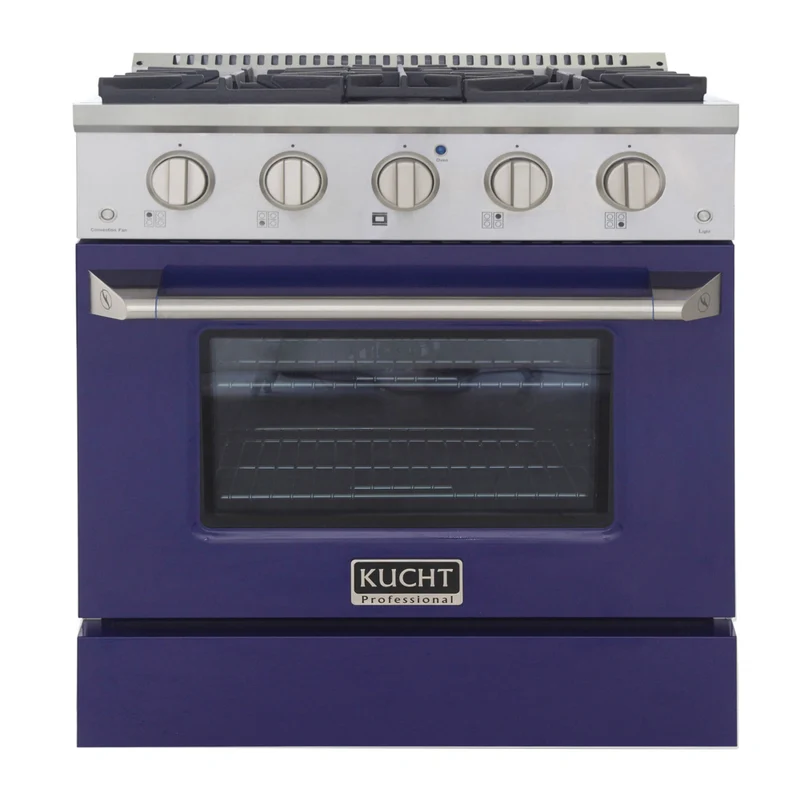 Kucht - 30 po Série KNG Cuisinière Pro Style au gaz propane - Acier inoxydable/Bleu