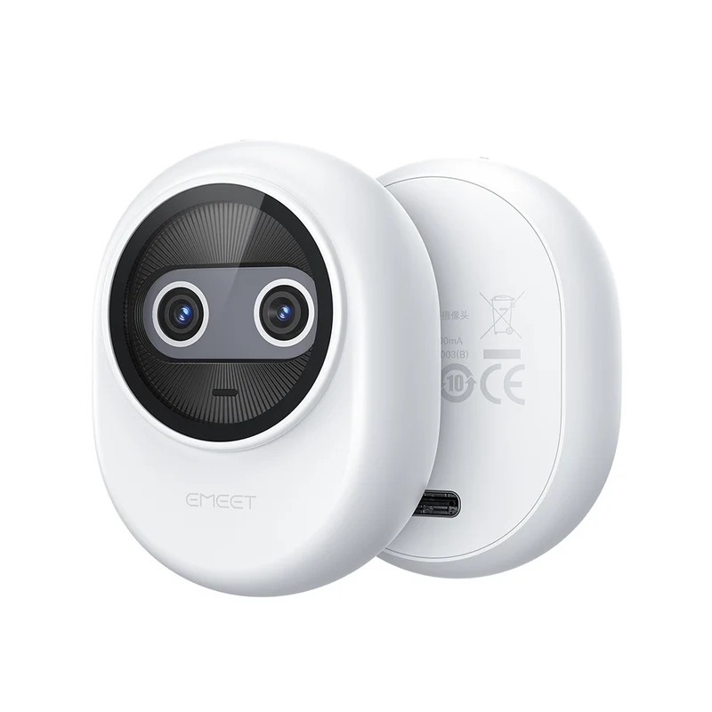 EMEET Piko+ Dual-Lens 4K Webcam with AI Autofocus - White