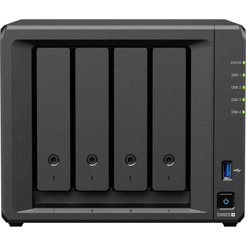 Synology - DS925+ Serveur NAS DiskStation 4 baies - AMD Ryzen V1500B - 4 Go de RAM
