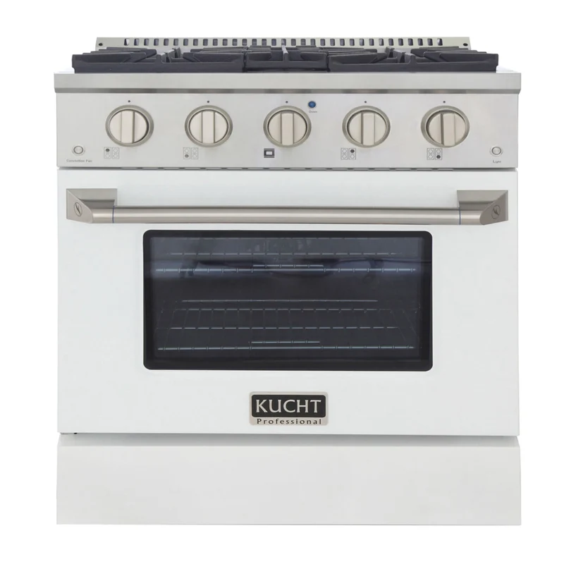 Kucht - 30 po Série KNG Cuisinière Pro Style au gaz propane - Acier inoxydable/Blanc