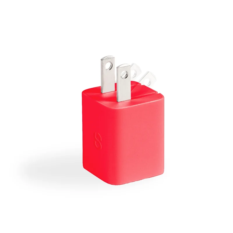 LOGiiX Vibrance Power Cube 30W USB-C Wall Charger - Red