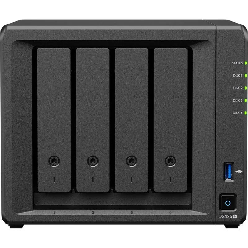 Synology - DS425+ Serveur NAS DiskStation 4 baies - Intel Celeron J4125 - 2 Go de RAM