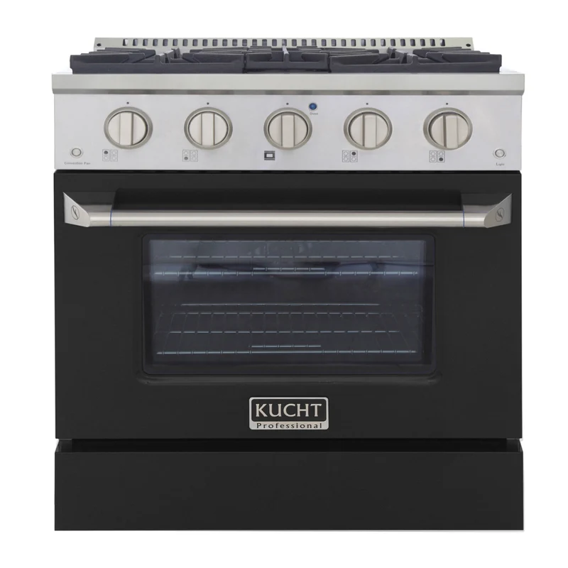 Kucht - 30 po Série KNG Cuisinière Pro Style au gaz propane - Acier inoxydable/Noir
