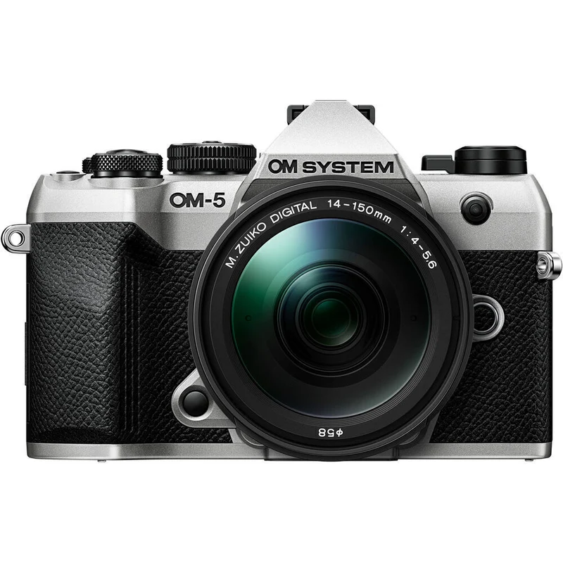 OM SYSTEM OM-5 Mark II Mirrorless Camera with 14-150mm f/4-5.6 II Lens - Silver