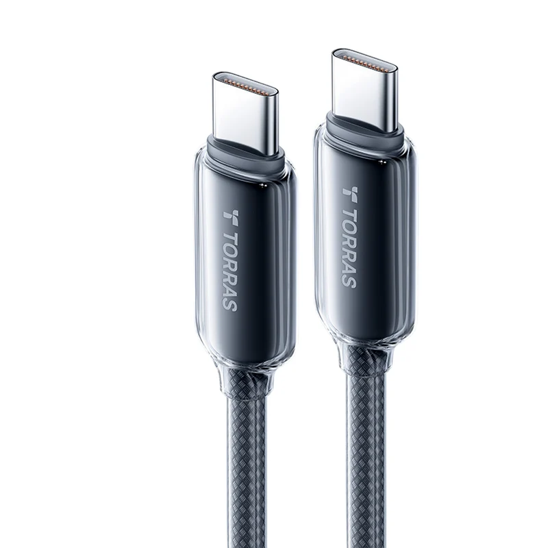 Torras Iceflow 60W USB-C Fast Charging Cable - 79" - Black