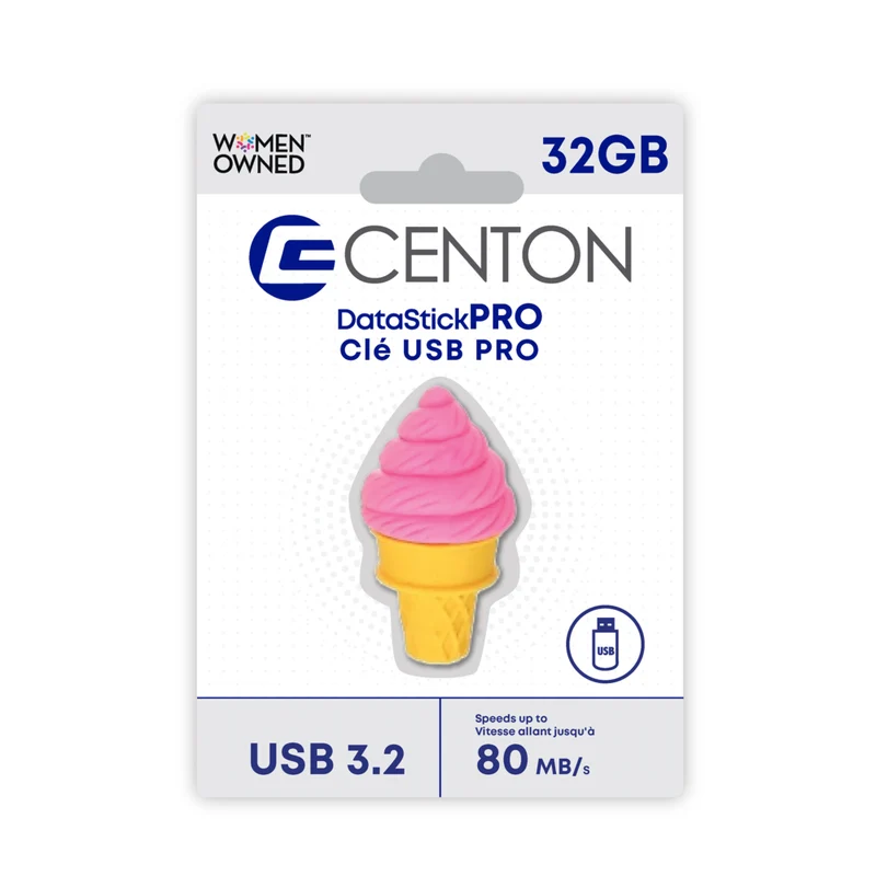 Centon - lecteur flash USB 3.2 Gen1- Crème glacée 32GB - Rose